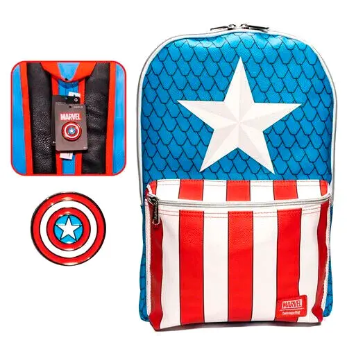 Loungefly Marvel Captain America nahrbtnik z broško 45 cm fotografija izdelka