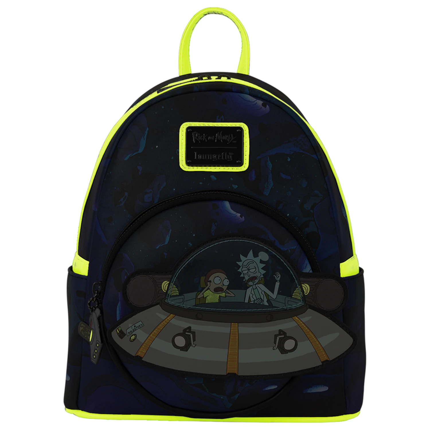 Loungefly Cartoon Network Rick and Morty Space Cruiser Loungefly nahrbtnik 26 cm fotografija izdelka