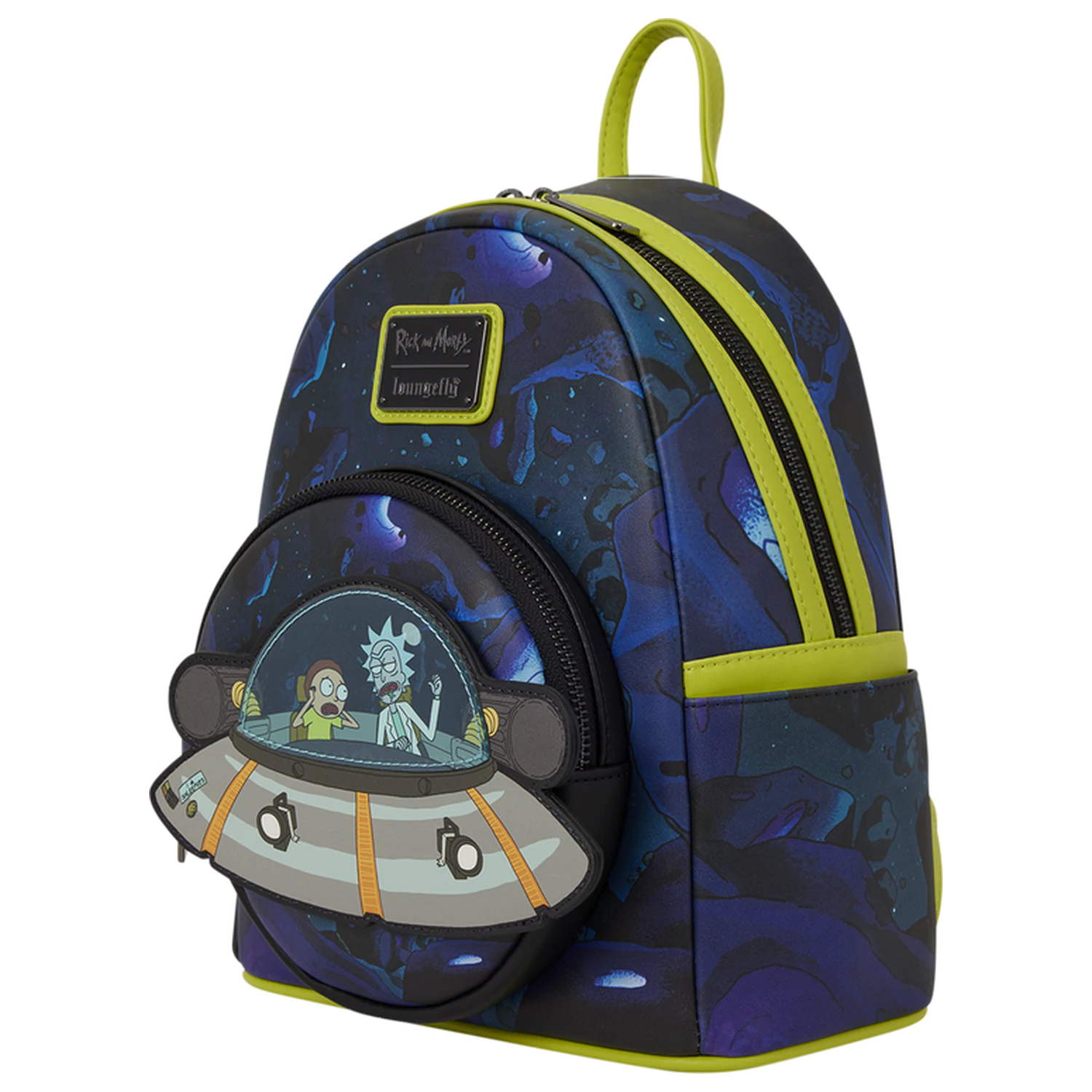 Loungefly Cartoon Network Rick and Morty Space Cruiser Loungefly nahrbtnik 26 cm fotografija izdelka