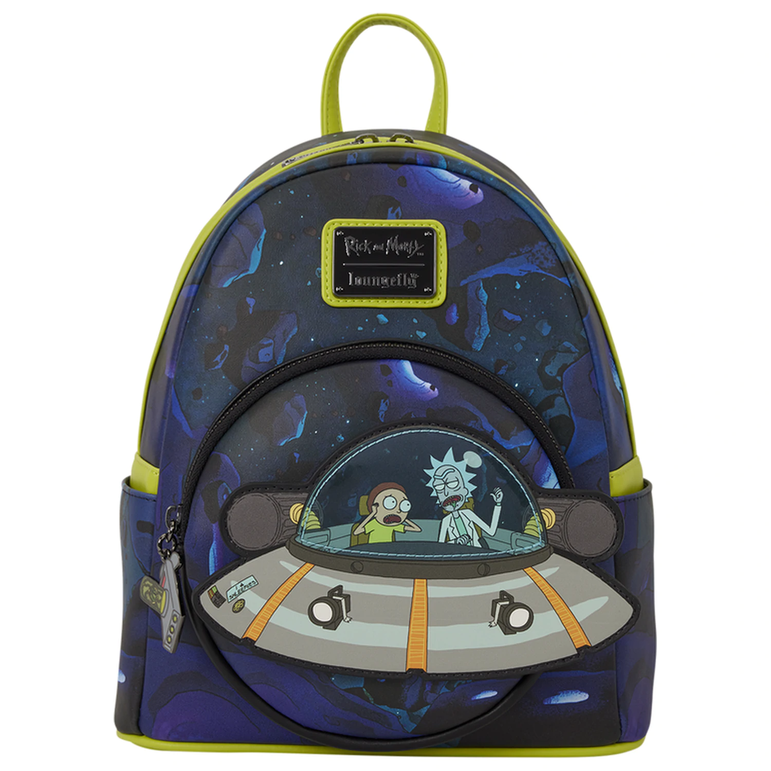 Loungefly Cartoon Network Rick and Morty Space Cruiser Loungefly nahrbtnik 26 cm fotografija izdelka