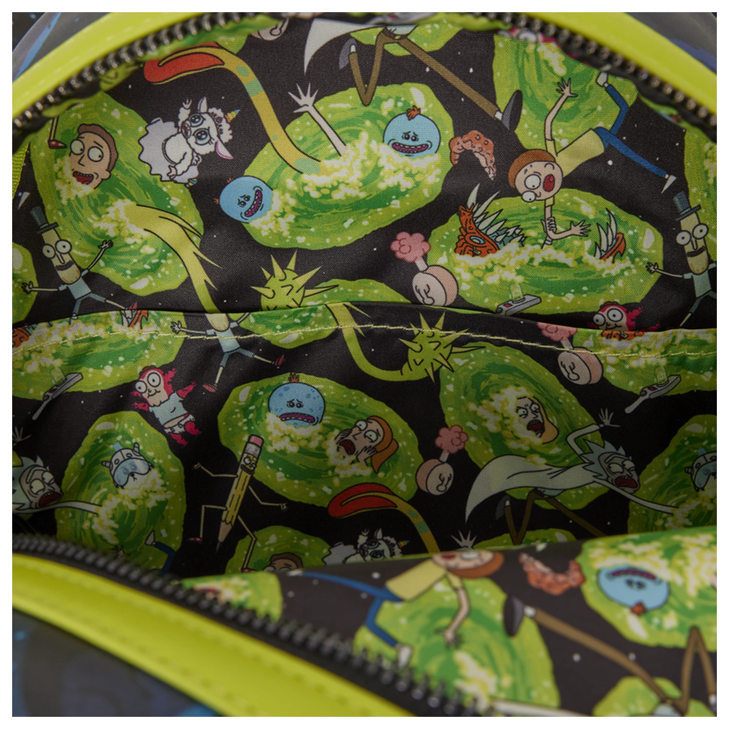 Loungefly Cartoon Network Rick and Morty Space Cruiser Loungefly nahrbtnik 26 cm fotografija izdelka