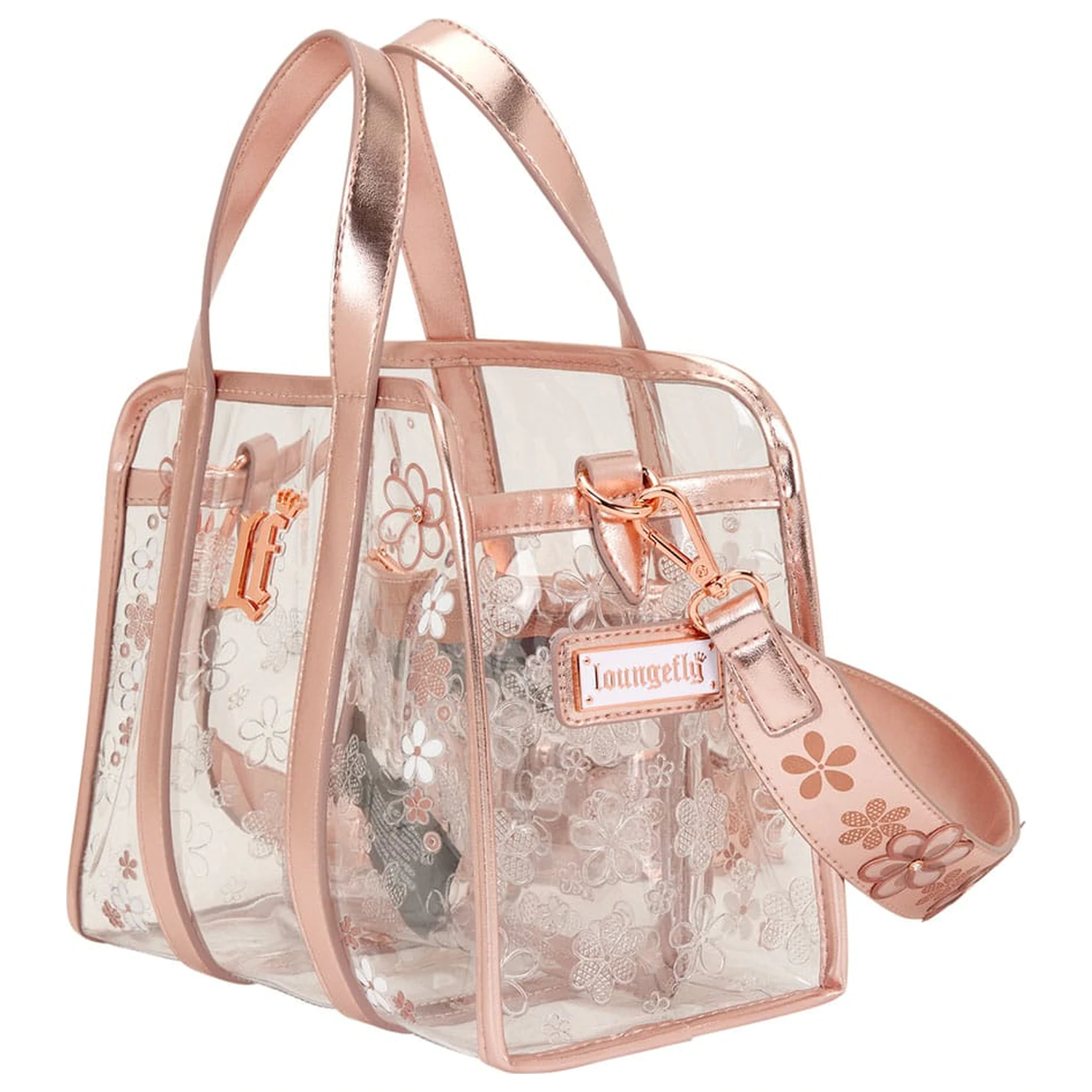 Loungefly Crossbody torba Clear Floral fotografija izdelka