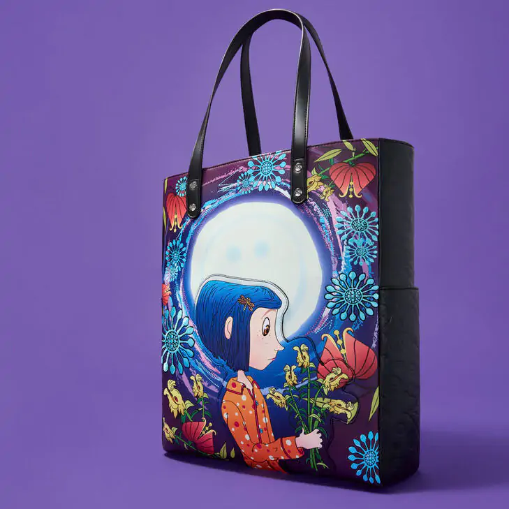 Loungefly Coraline Worlds Laika nakupovalna torba fotografija izdelka