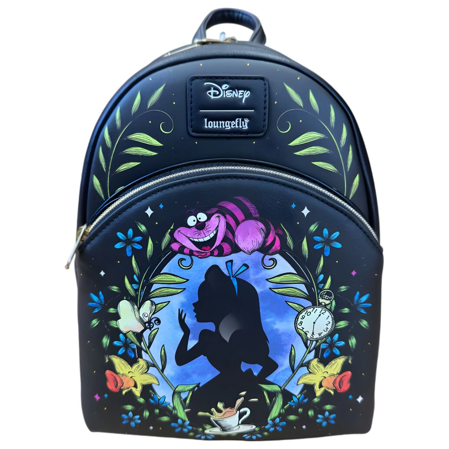 Loungefly Disney Alice In Wonderland Floral Glow Collection nahrbtnik 26 cm fotografija izdelka