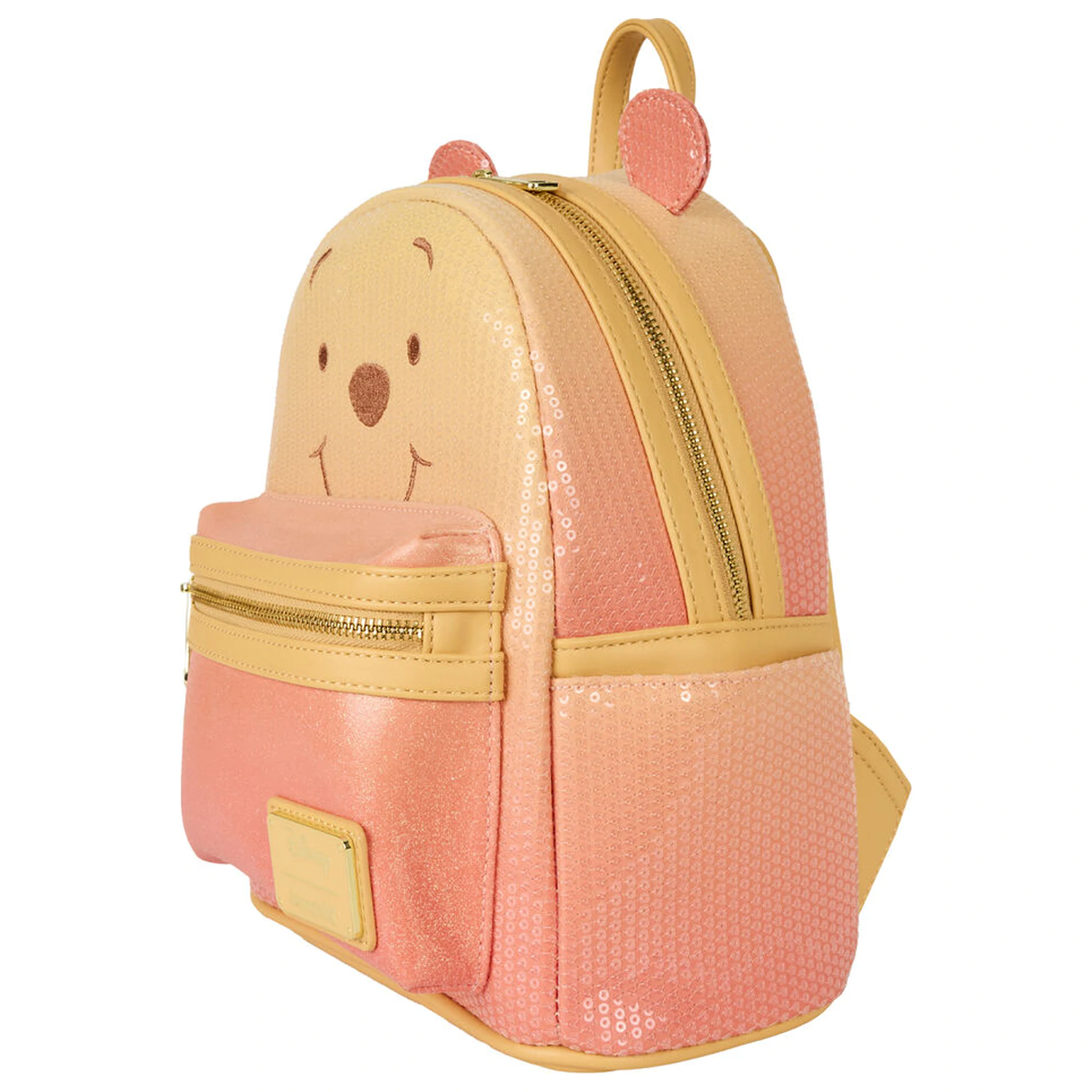 Loungefly Disney Winnie the Pooh Sequin Glitter nahrbtnik fotografija izdelka