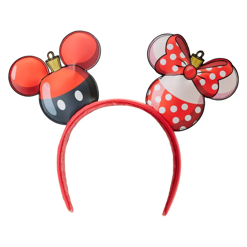 Loungefly Disney Mickey & Minnie Christmas naglavni trak z ušesi fotografija izdelka