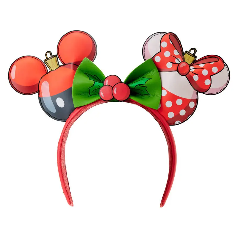 Loungefly Disney Mickey & Minnie Christmas naglavni trak z ušesi fotografija izdelka