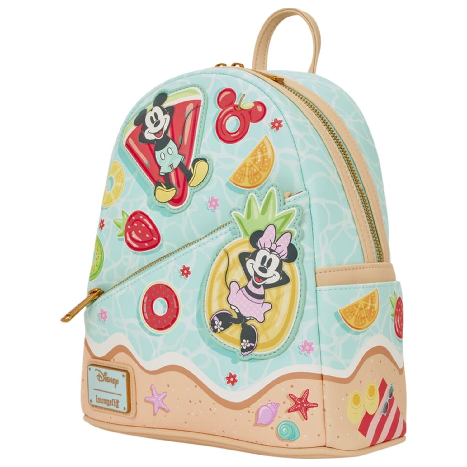 Loungefly Disney Mickey & Minnie Beach Fun nahrbtnik 26 cm fotografija izdelka