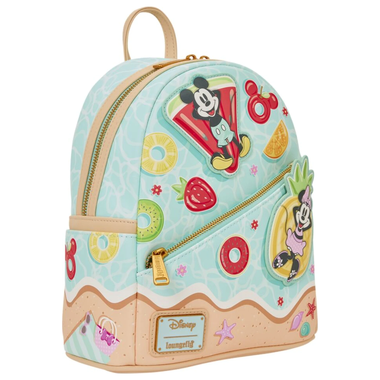Loungefly Disney Mickey & Minnie Beach Fun nahrbtnik 26 cm fotografija izdelka