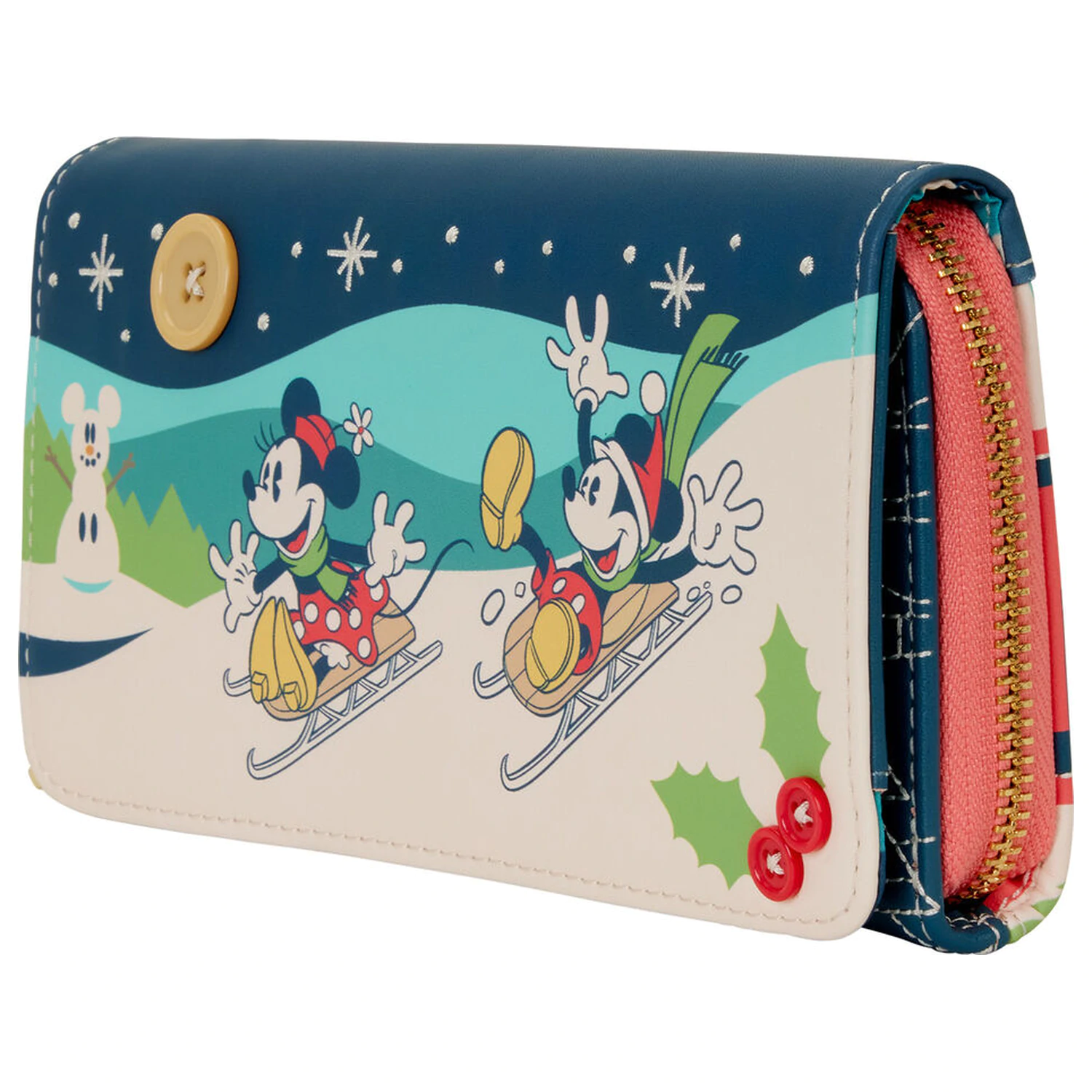 Loungefly Disney Mickey & Minnie Holiday denarnica fotografija izdelka