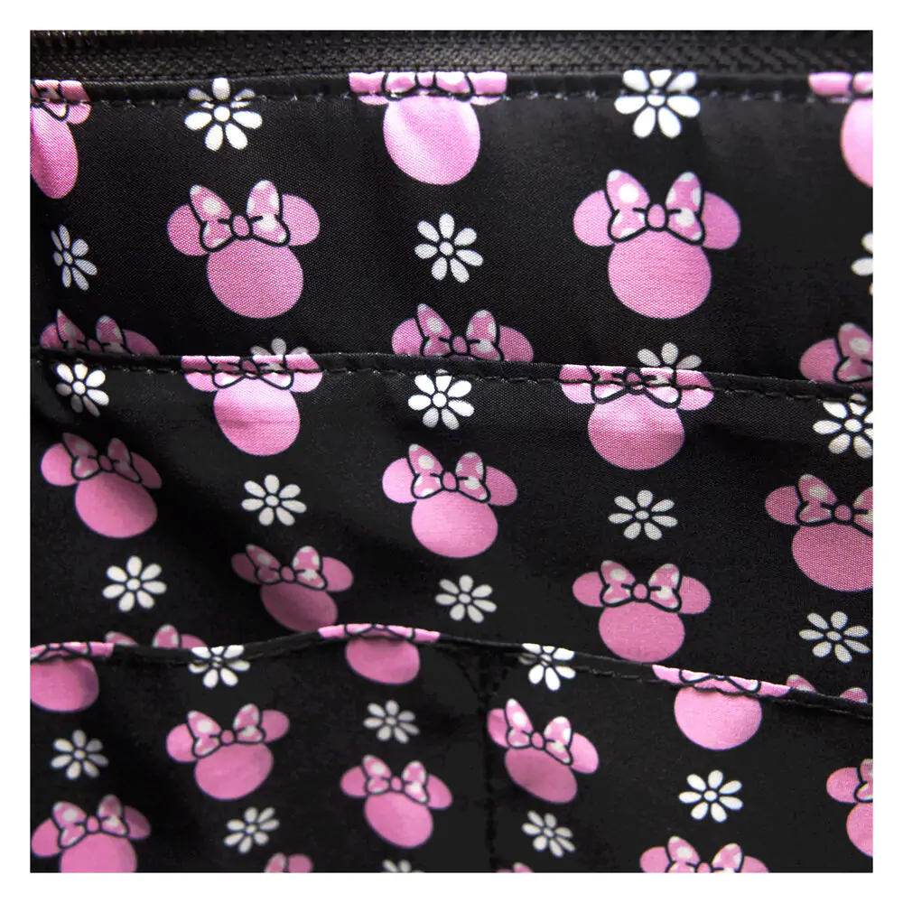 Loungefly Disney Minnie Floral Rock the Dots tote torba s kovinsko denarnico fotografija izdelka