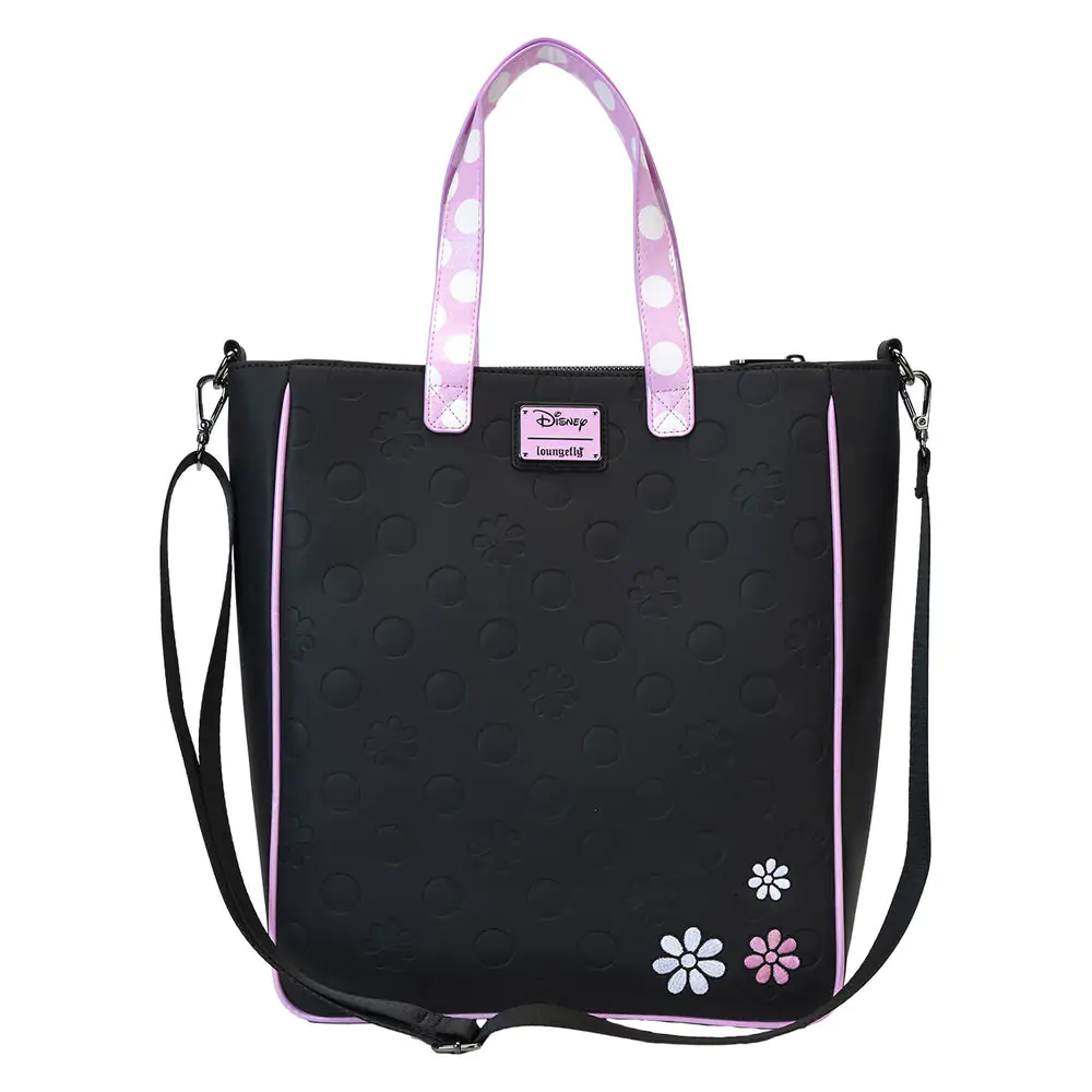 Loungefly Disney Minnie Floral Rock the Dots tote torba s kovinsko denarnico fotografija izdelka