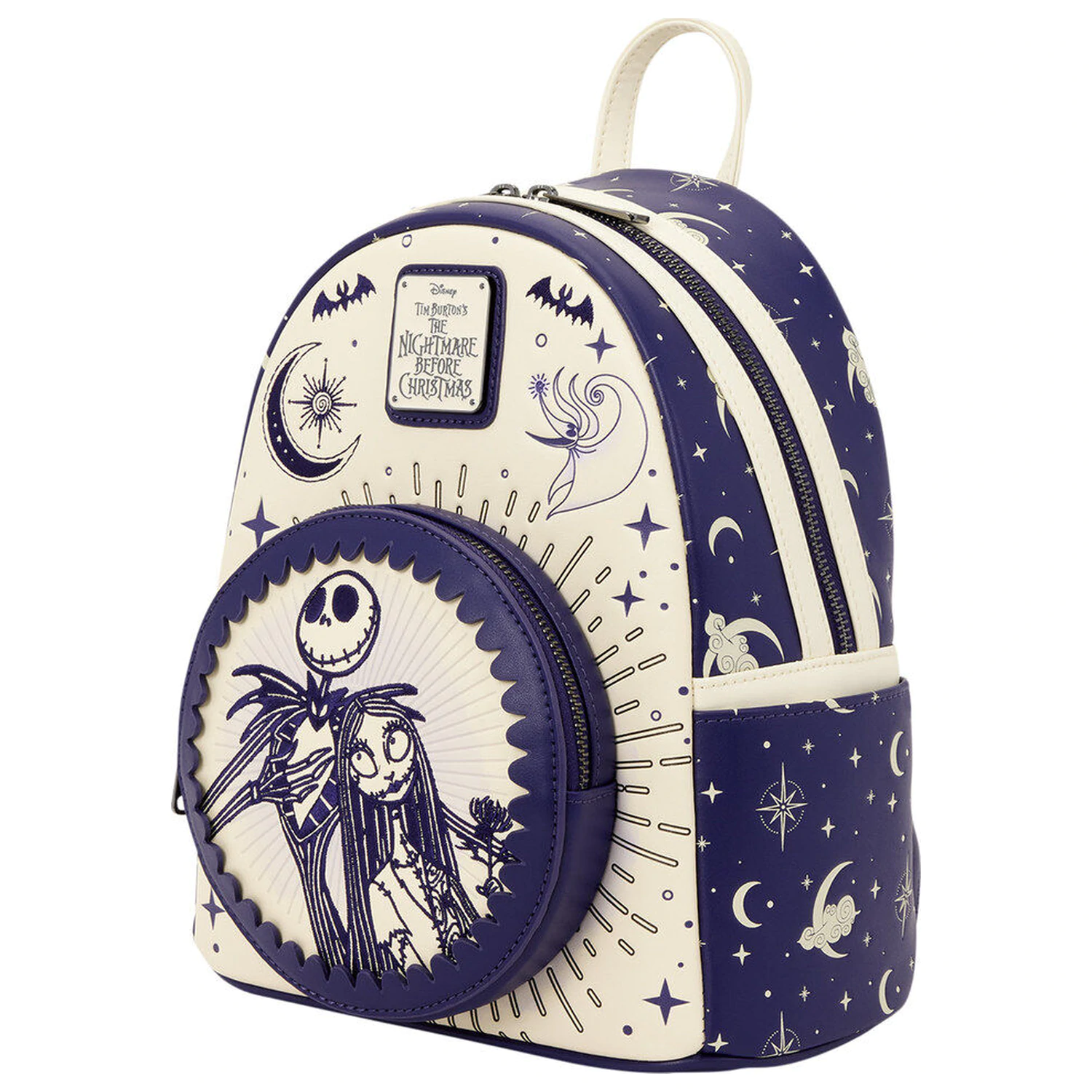Loungefly Disney Nightmare Before Christmas Jack Skellington & Sally Night Sky nahrbtnik 26 cm fotografija izdelka