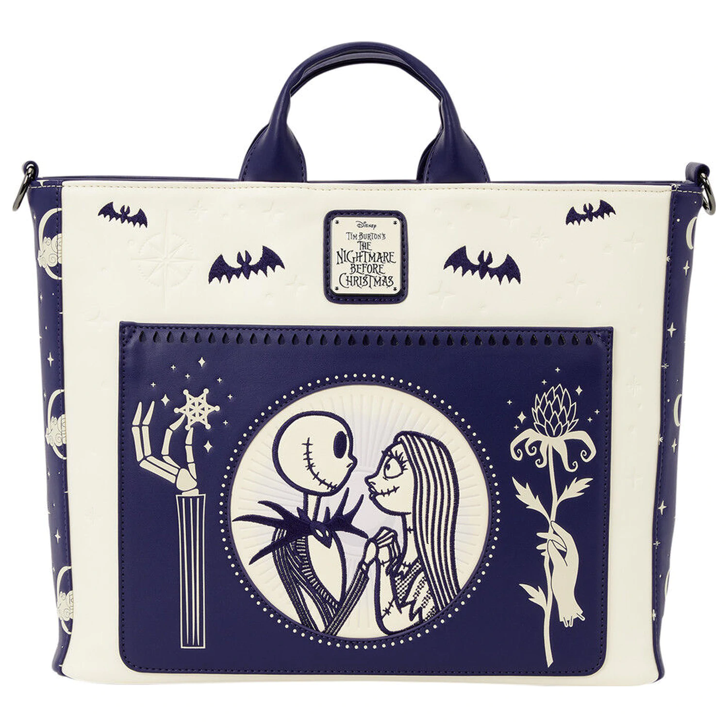 Loungefly Disney Nightmare Before Christmas Jack Skellington & Sally nočni nahrbtnik torba fotografija izdelka