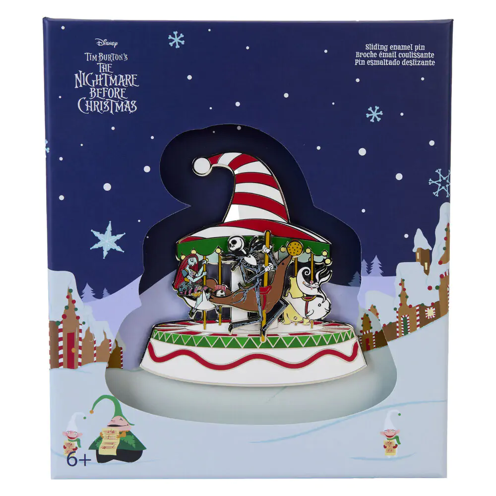 Loungefly Disney Nightmare Before Christmas Town Carousel emajliran *pin* fotografija izdelka