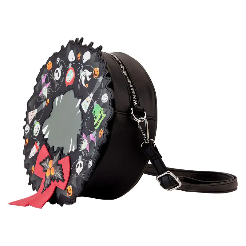 Loungefly Disney Nightmare Before Christmas Wreath String Lights Glow crossbody torba fotografija izdelka