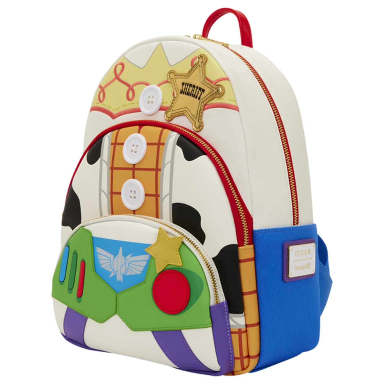 Loungefly Disney Pixar Toy Story 5 Jessie, Woody & Buzz Lightyear nahrbtnik 31cm fotografija izdelka