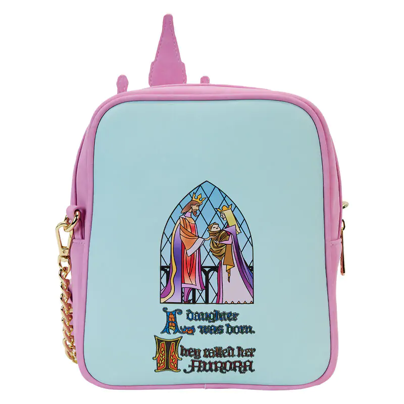 Loungefly Disney Sleeping Beauty Castle Three Good Fairies Stained Glass torba fotografija izdelka