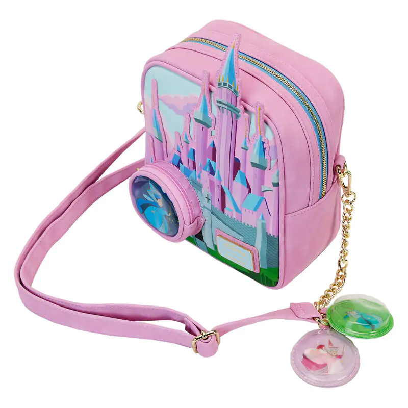 Loungefly Disney Sleeping Beauty Castle Three Good Fairies Stained Glass torba fotografija izdelka