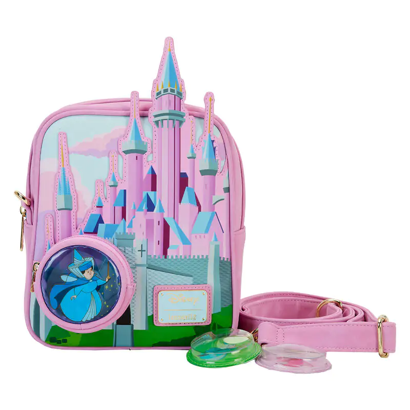 Loungefly Disney Sleeping Beauty Castle Three Good Fairies Stained Glass torba fotografija izdelka