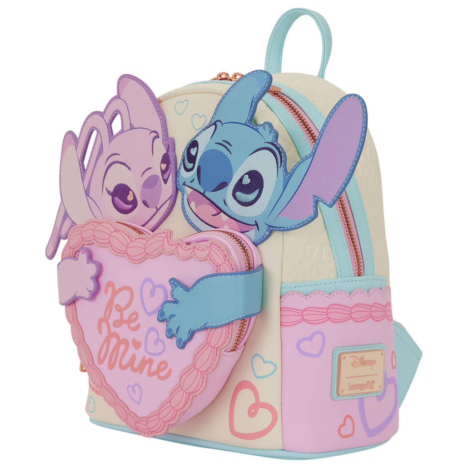 Loungefly Disney Stitch & Angel Be Mine nahrbtnik fotografija izdelka