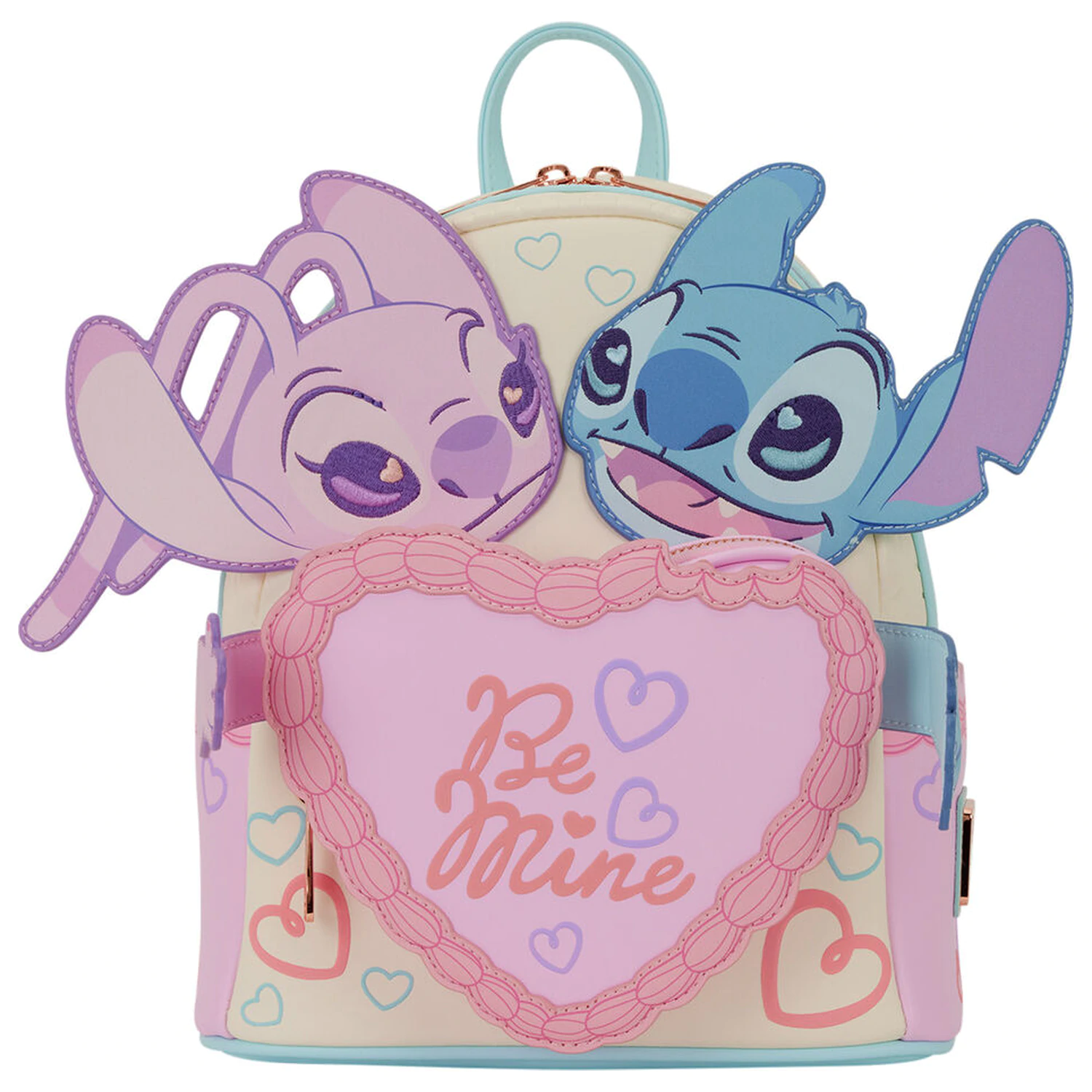 Loungefly Disney Stitch & Angel Be Mine nahrbtnik fotografija izdelka