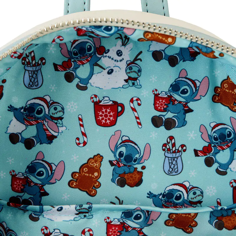 Loungefly Disney Stitch Holiday Snow Angel bleščeč nahrbtnik 26cm fotografija izdelka
