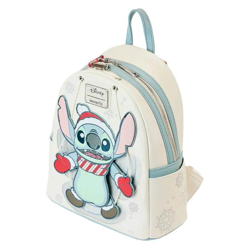 Loungefly Disney Stitch Holiday Snow Angel bleščeč nahrbtnik 26cm fotografija izdelka