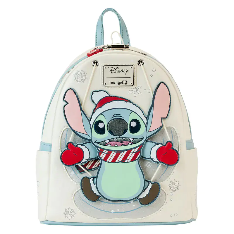 Loungefly Disney Stitch Holiday Snow Angel bleščeč nahrbtnik 26cm fotografija izdelka