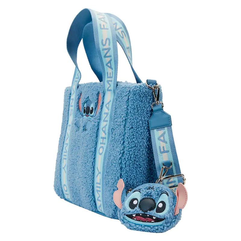 Loungefly Disney Stitch plišasta tote bag s coin bag fotografija izdelka