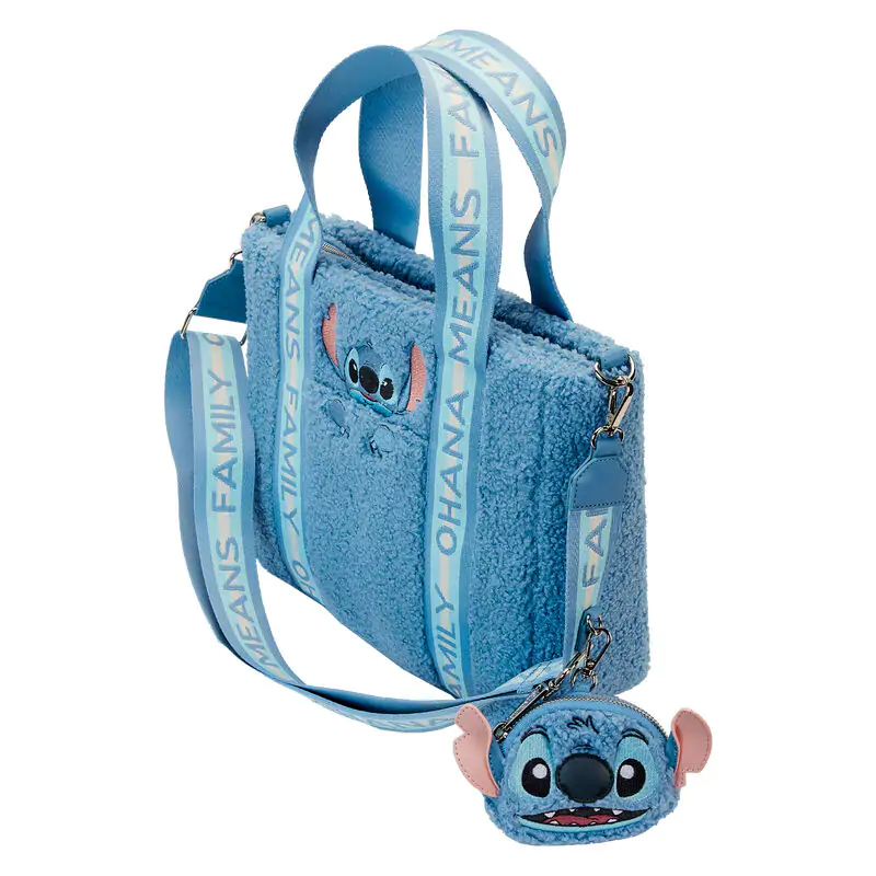 Loungefly Disney Stitch plišasta tote bag s coin bag fotografija izdelka