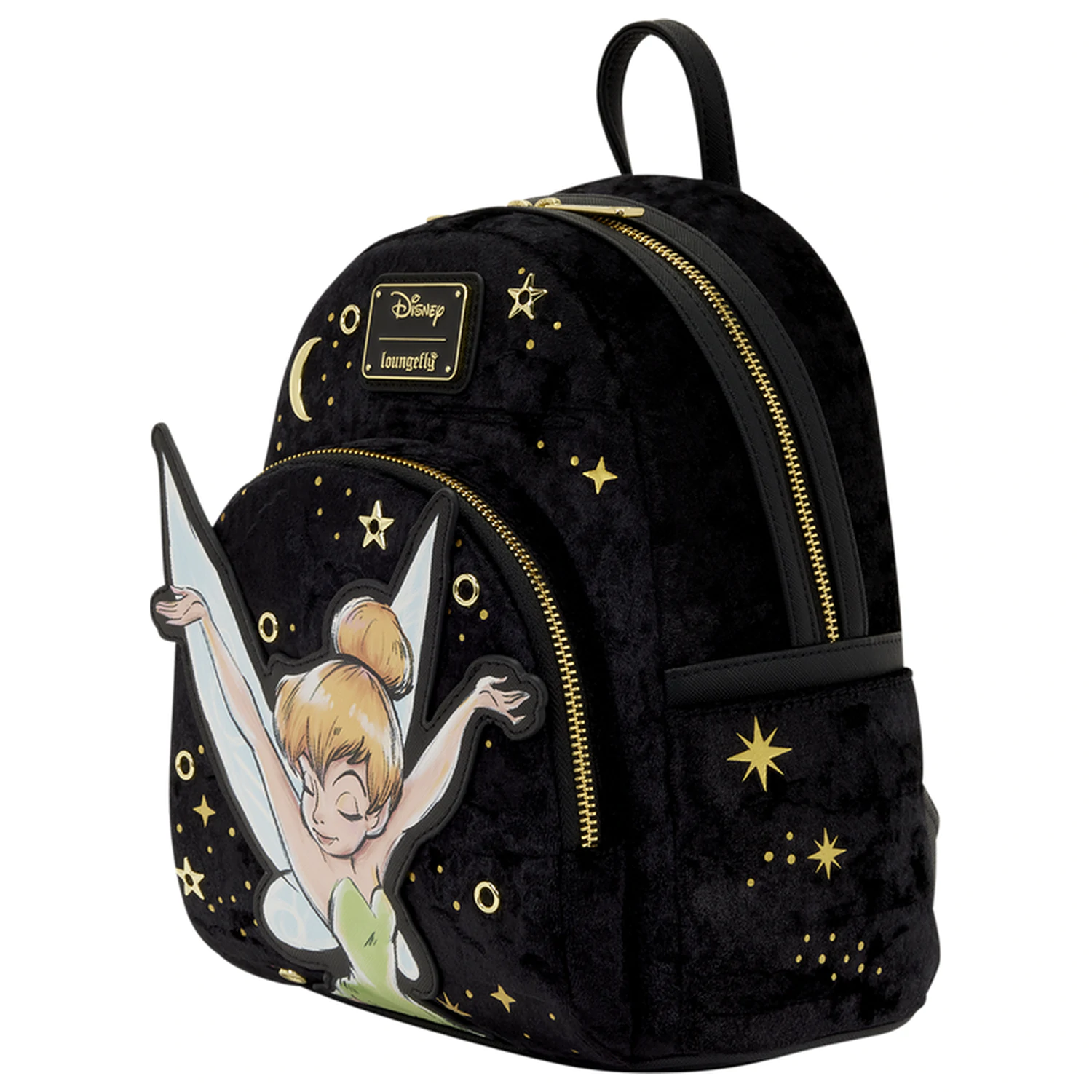 Loungefly Disney Tinker Bell Pixie Dust žametni nahrbtnik 26 cm fotografija izdelka