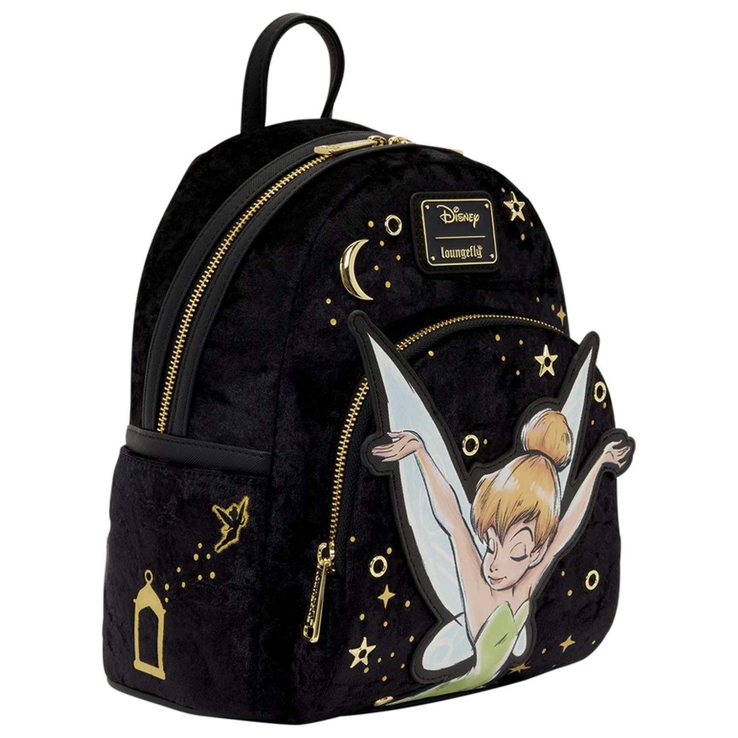 Loungefly Disney Tinker Bell Pixie Dust žametni nahrbtnik 26 cm fotografija izdelka