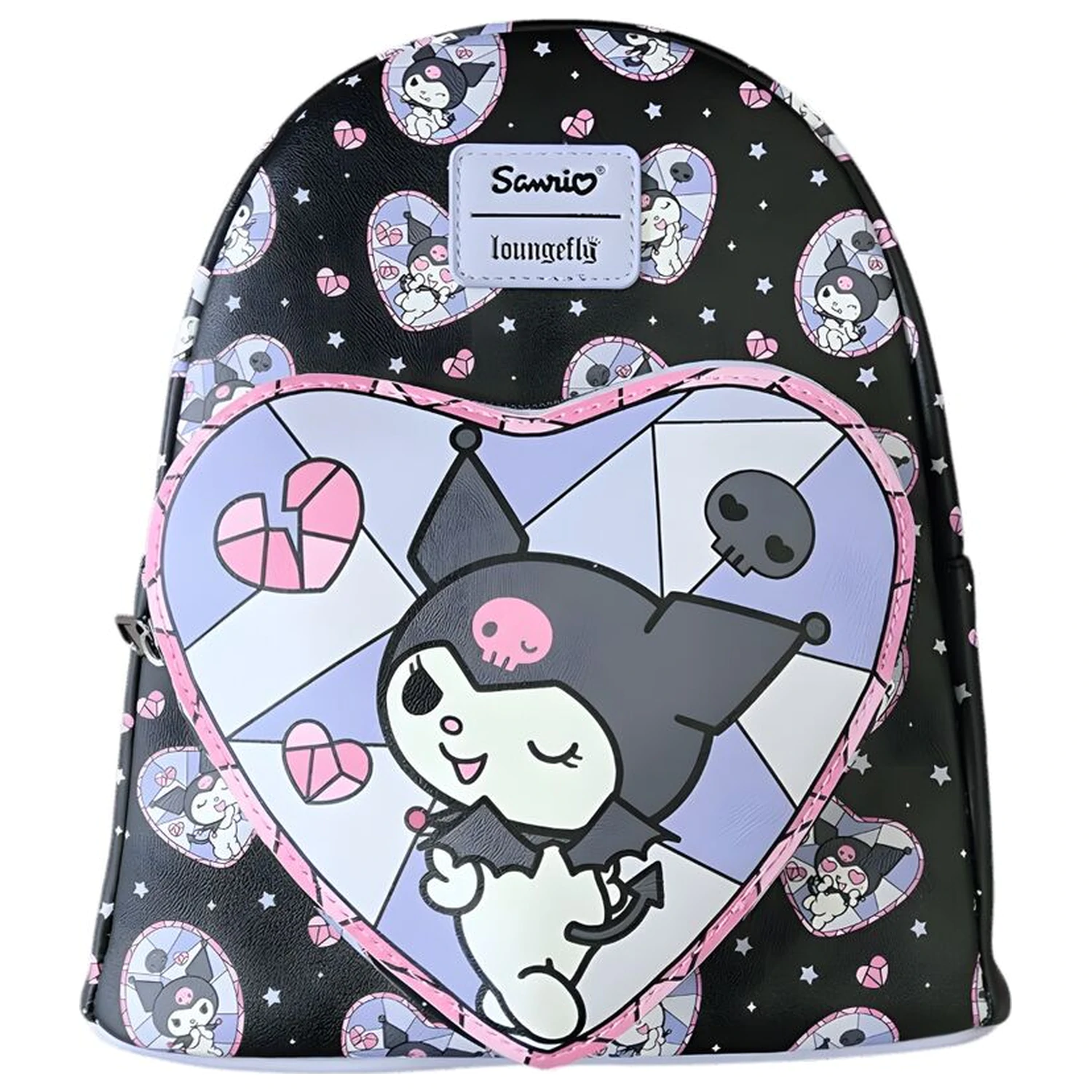 Loungefly Hello Kitty Kuromi Stained Glass nahrbtnik 26cm fotografija izdelka