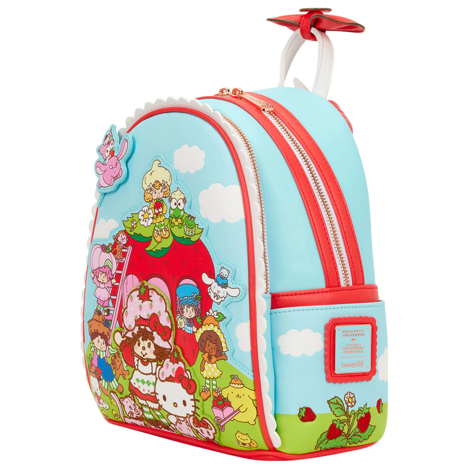 Loungefly Hello Kitty & Friends x Strawberry Shortcake dišeči nahrbtnik 26 cm fotografija izdelka
