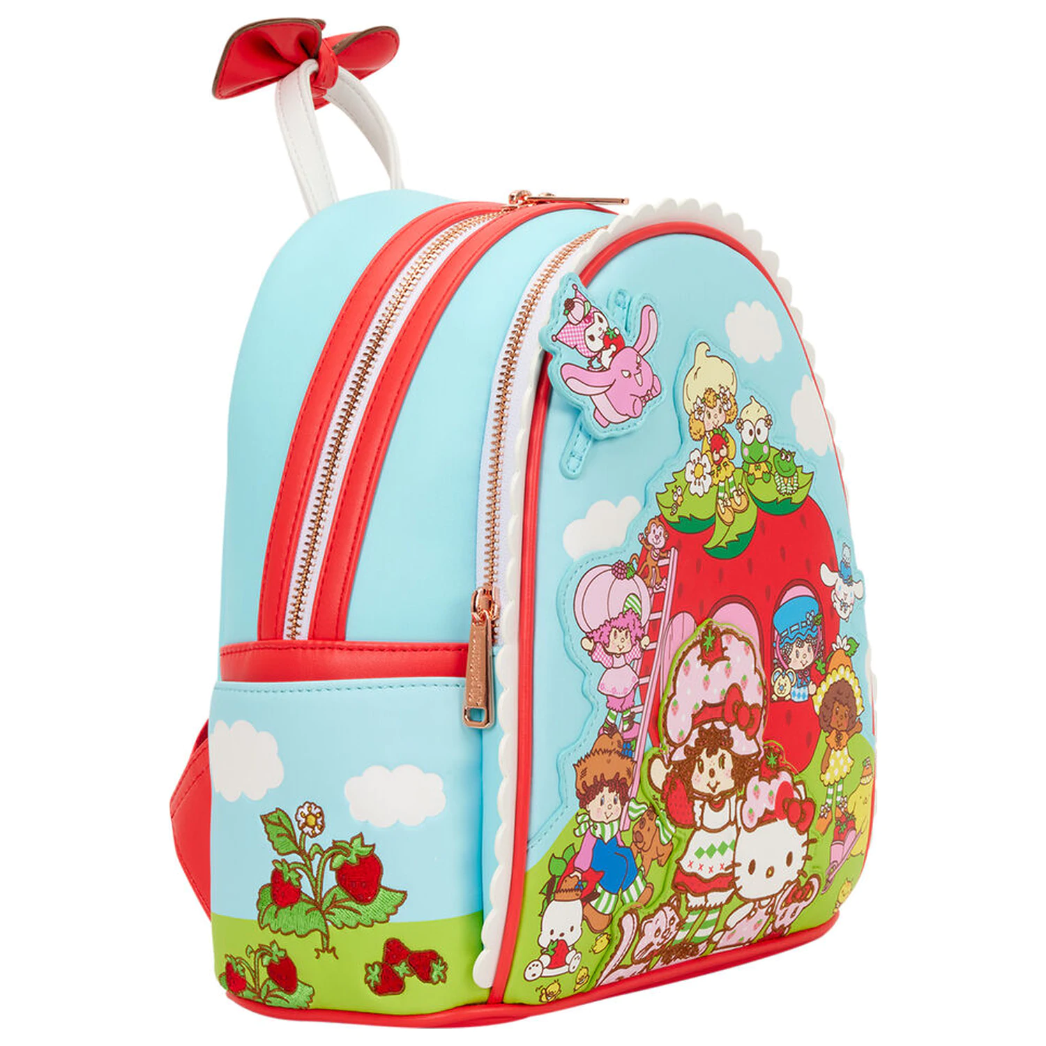 Loungefly Hello Kitty & Friends x Strawberry Shortcake dišeči nahrbtnik 26 cm fotografija izdelka