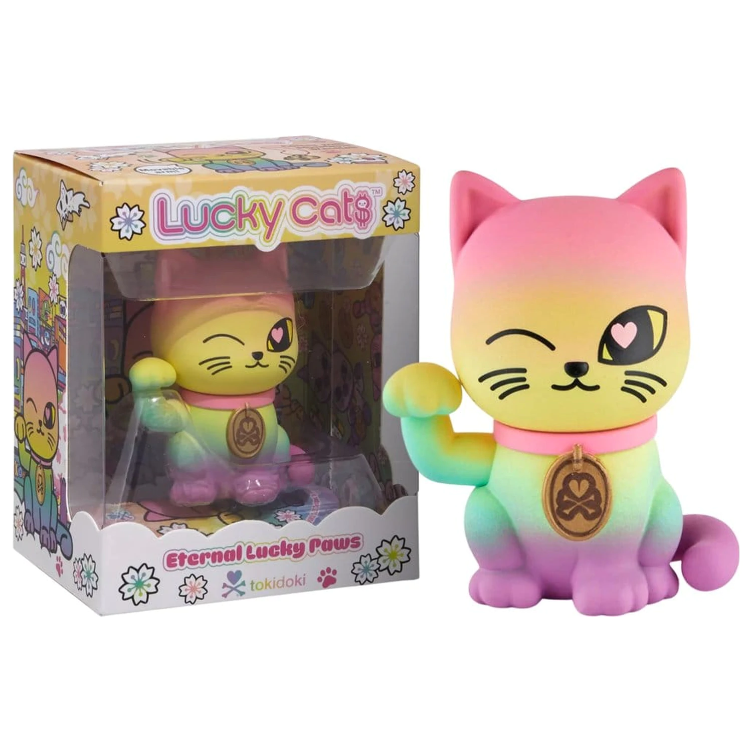 Lucky Cats Window Box Figura Eternal Lucky Paws 6 centimetrov fotografija izdelka