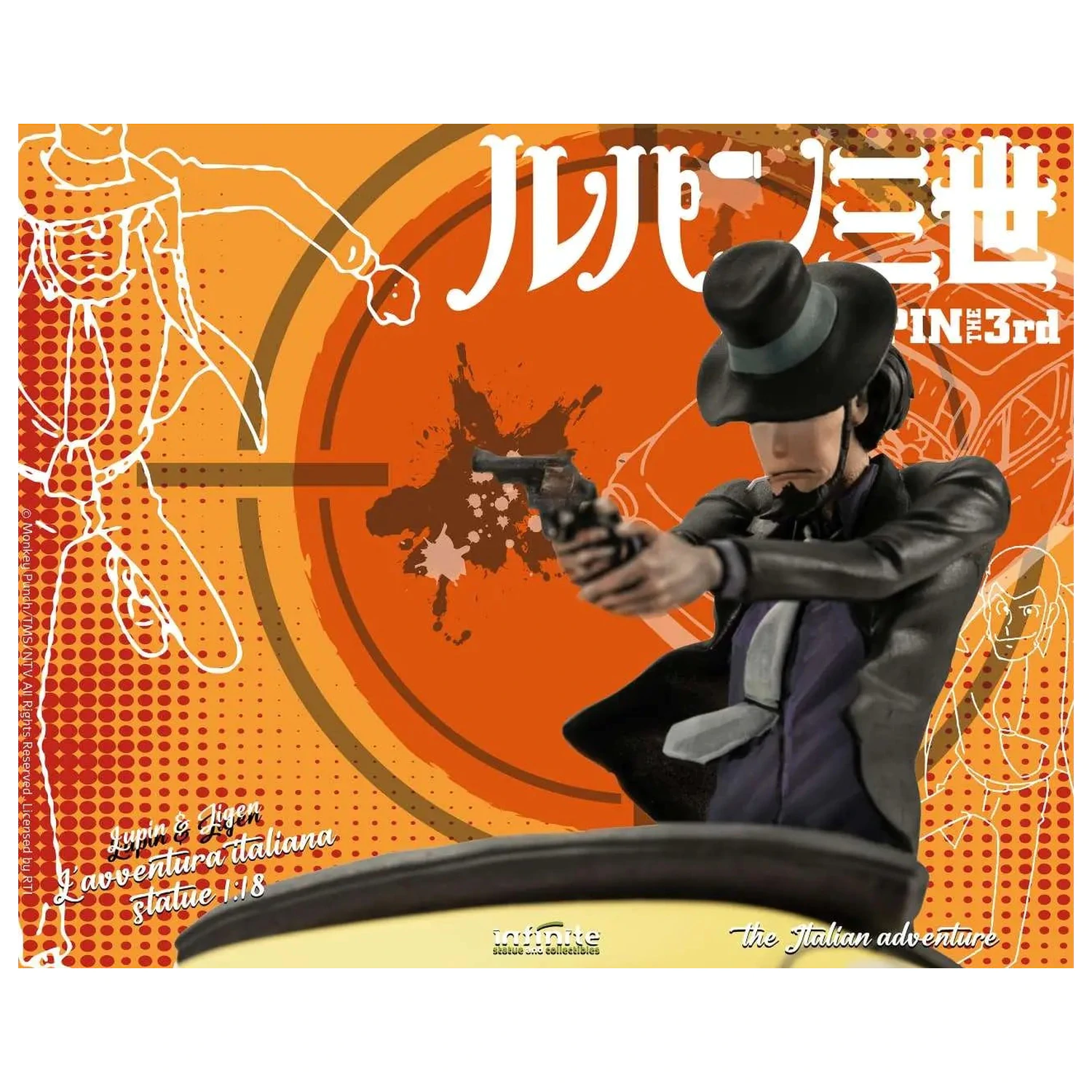 Lupin the 3rd The Italian Adventure Lupin Jigen Kip 1/18 14 cm fotografija izdelka