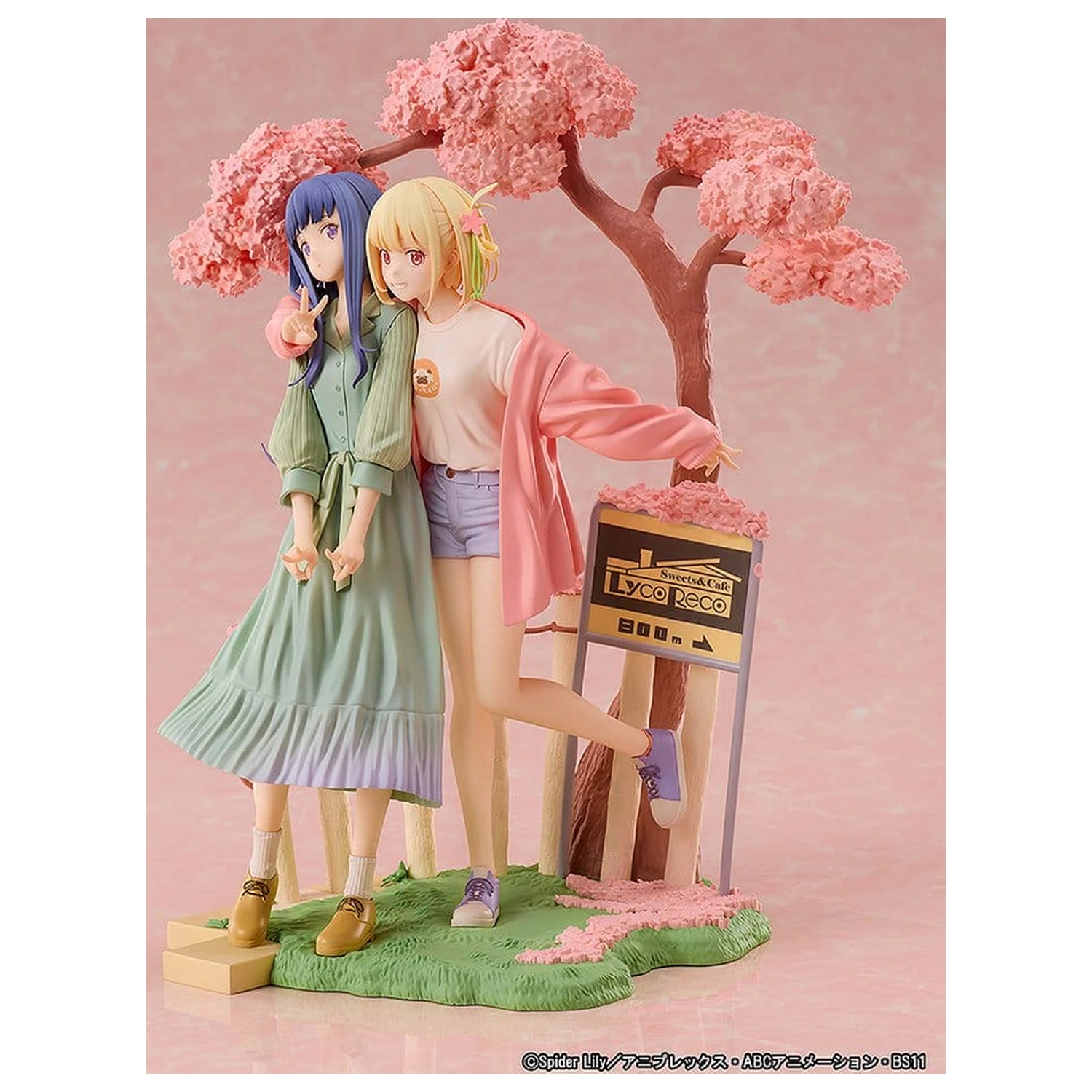 Lycoris Recoil PVC figure 2 kosa Chisato Nishikigi & Takina Inoue Spring Ver. 25 cm fotografija izdelka