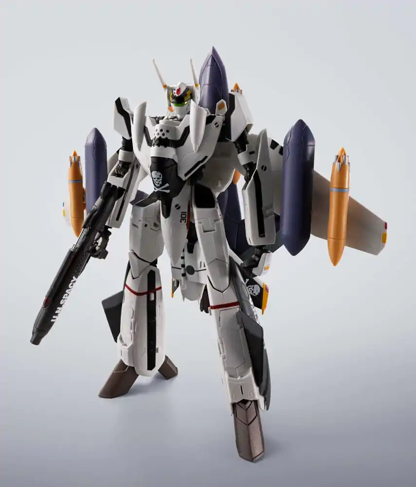 Macross 7 Hi-Metal R akcijska figura VF-0S Phoenix (Roy Focker Use) & QF-2200D-B Ghost komplet 14 cm fotografija izdelka