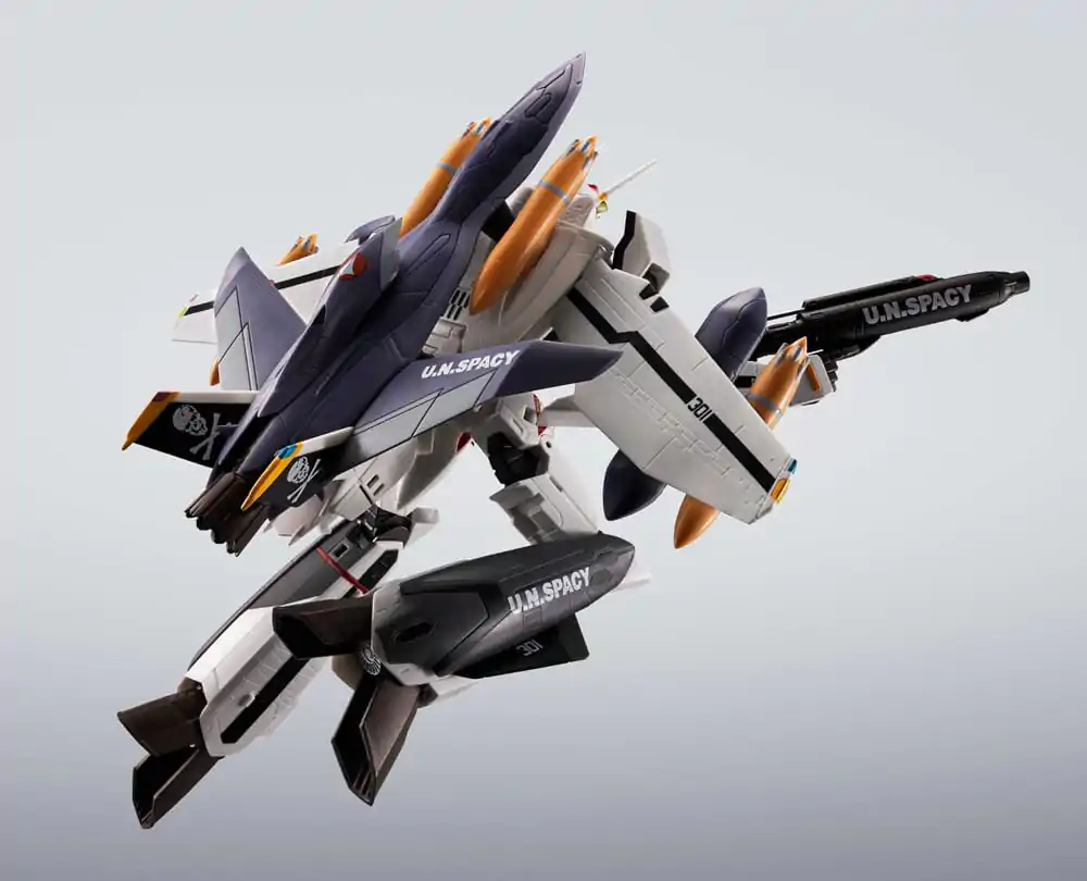 Macross 7 Hi-Metal R akcijska figura VF-0S Phoenix (Roy Focker Use) & QF-2200D-B Ghost komplet 14 cm fotografija izdelka