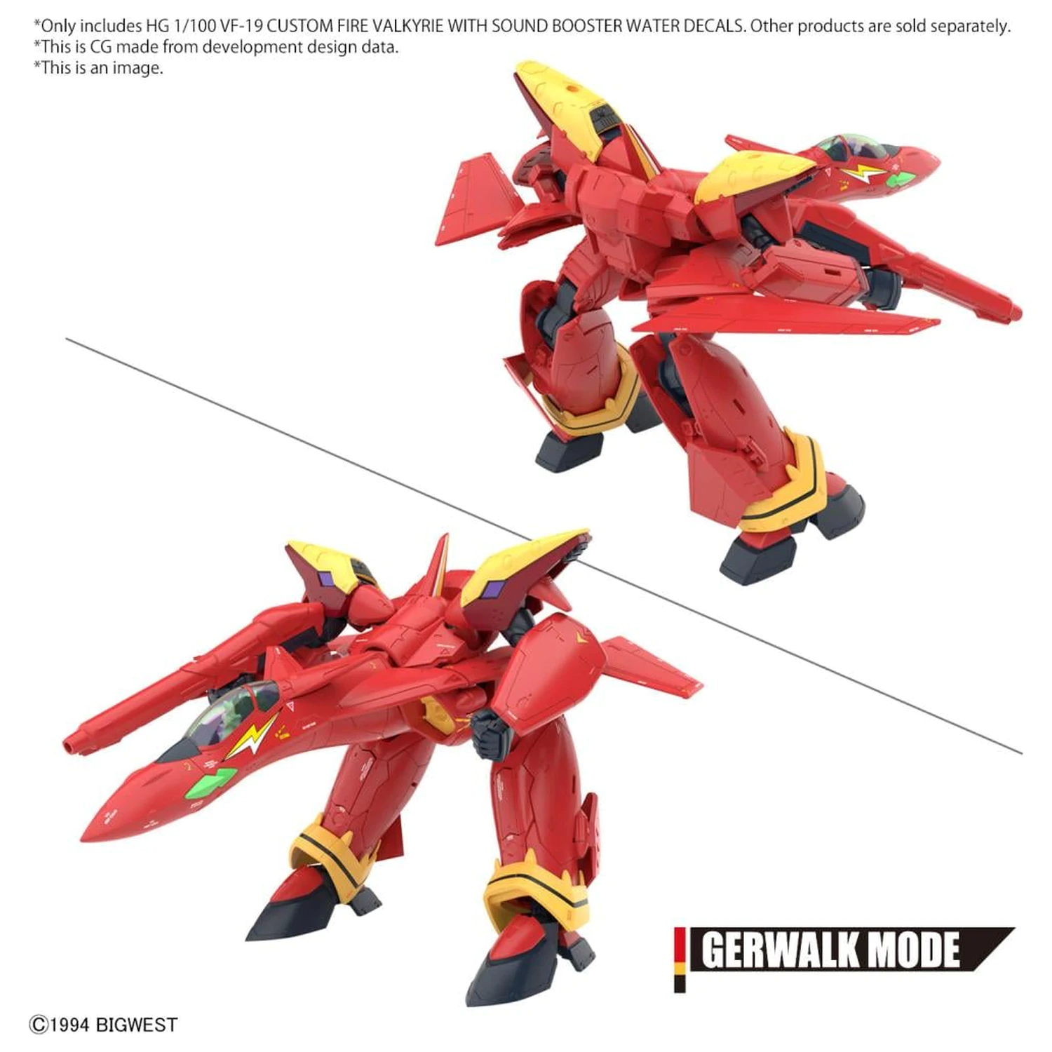 Macross HG 1/100 VF-19 Custom Fire Valkyrie nalepke za vodo Model Kit fotografija izdelka
