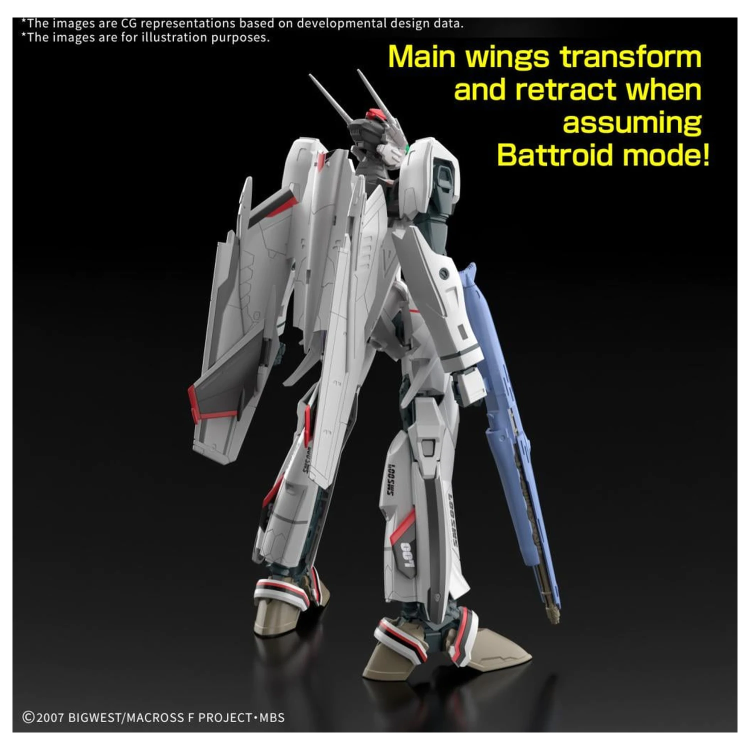 Macross HG 1/100 VF-25F Messiah Valkyrie Alto Custom Komplet modela fotografija izdelka