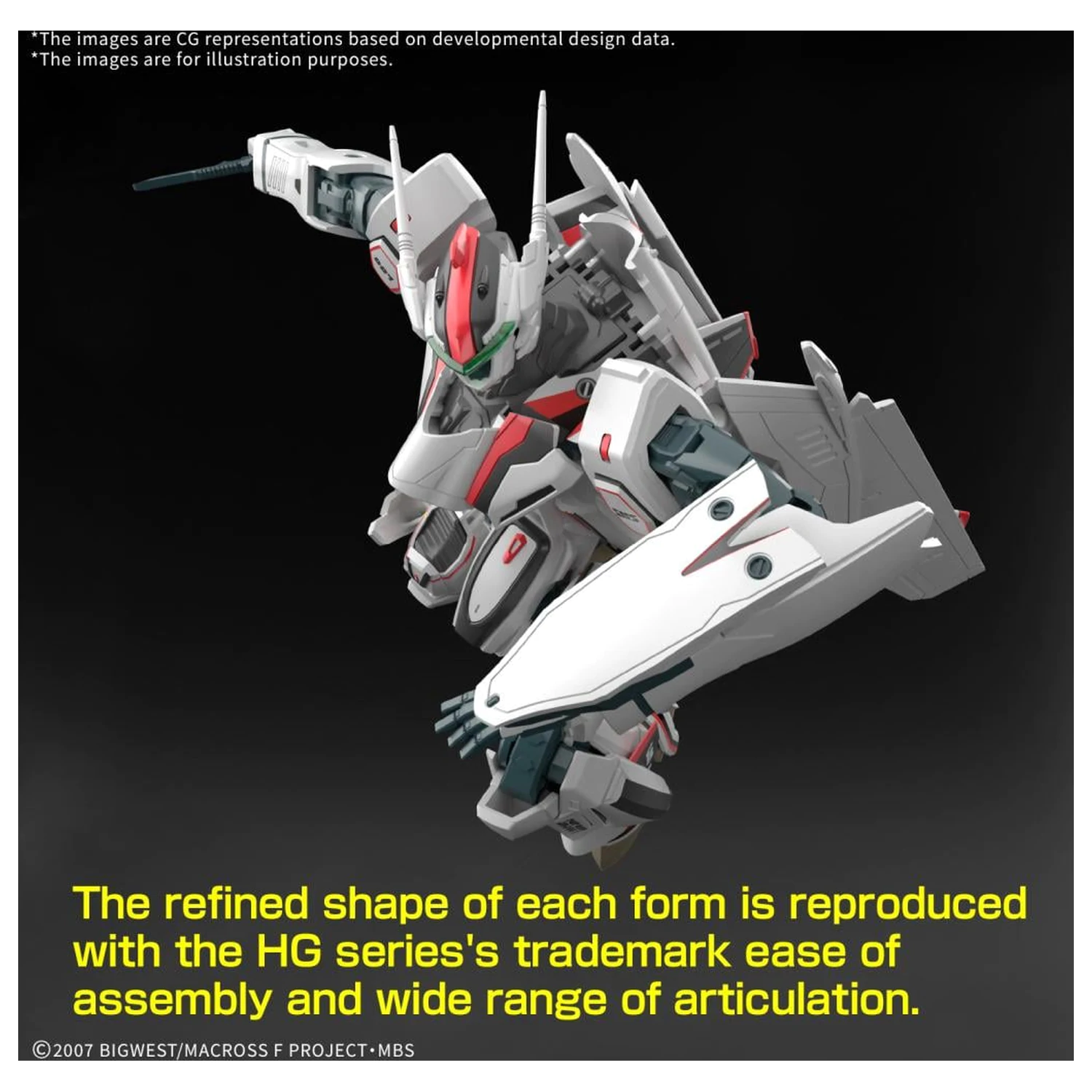 Macross HG 1/100 VF-25F Messiah Valkyrie Alto Custom Komplet modela fotografija izdelka