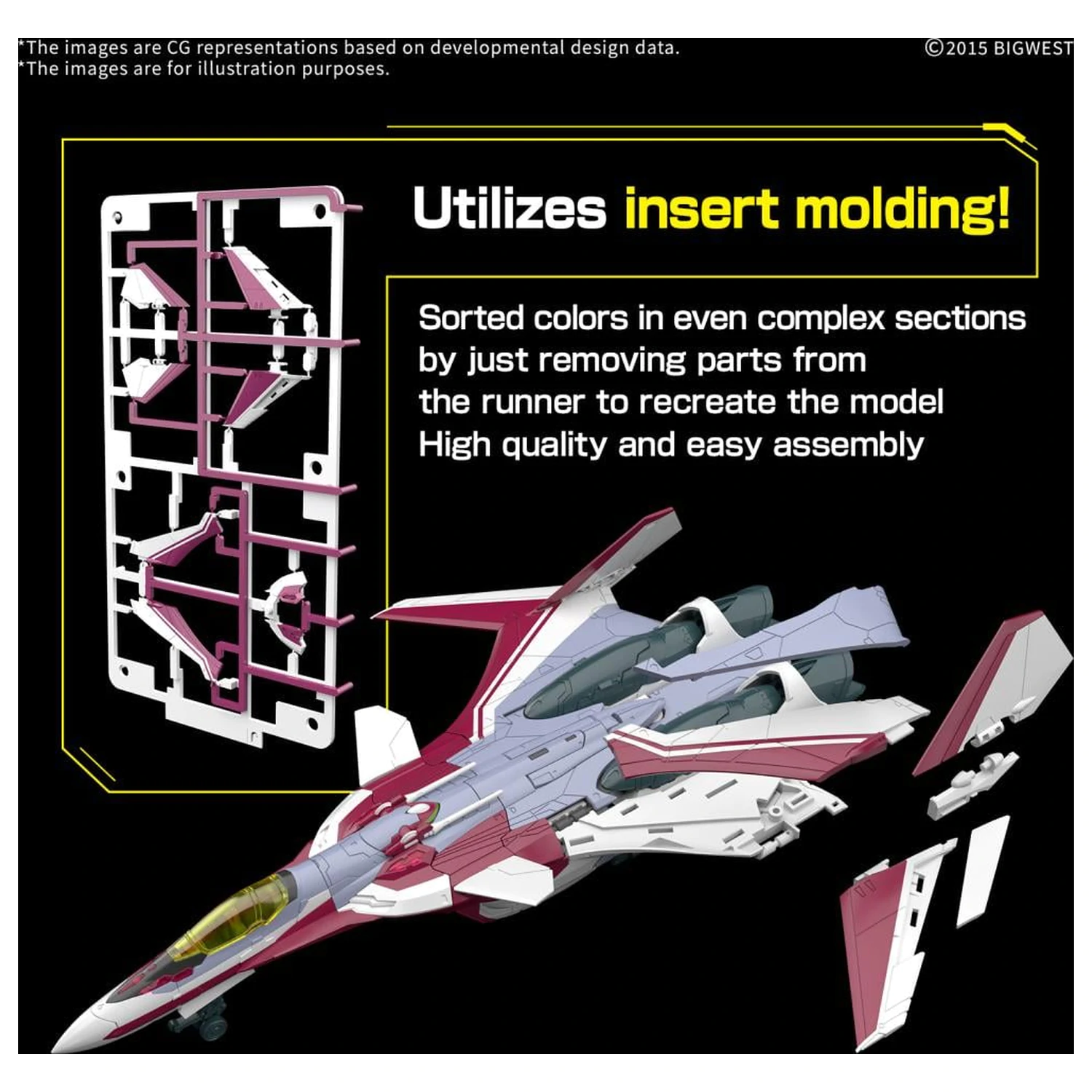 Macross HG 1/100 VF-31C Siegfried (Farina Jenius) Deluxe komplet modela fotografija izdelka