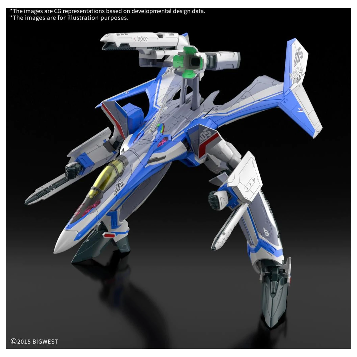 Macross HG 1/100 VF-31J Siegfried (Hayate Immelmann Uporaba) komplet modela fotografija izdelka