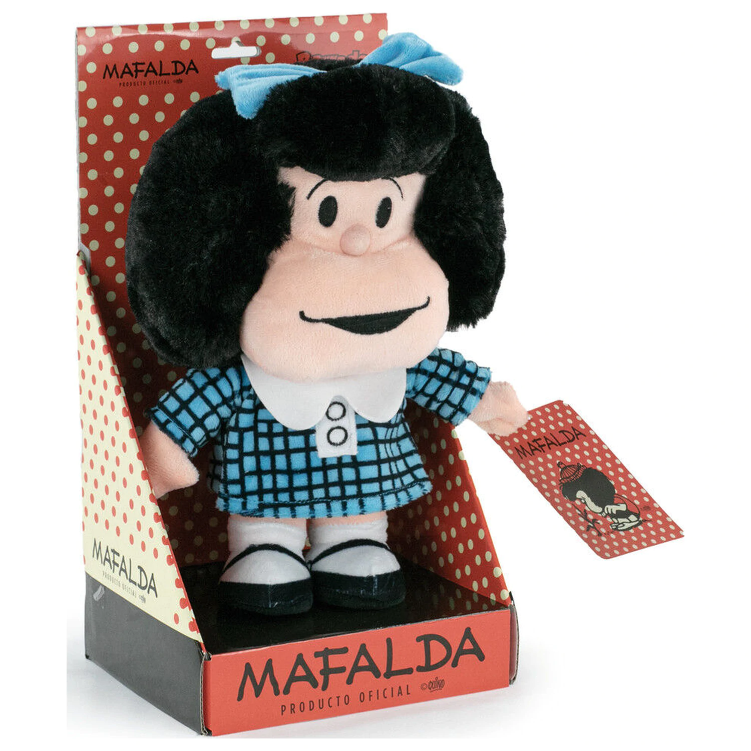 Mafalda Blue Dress plišasta igrača 28 cm fotografija izdelka