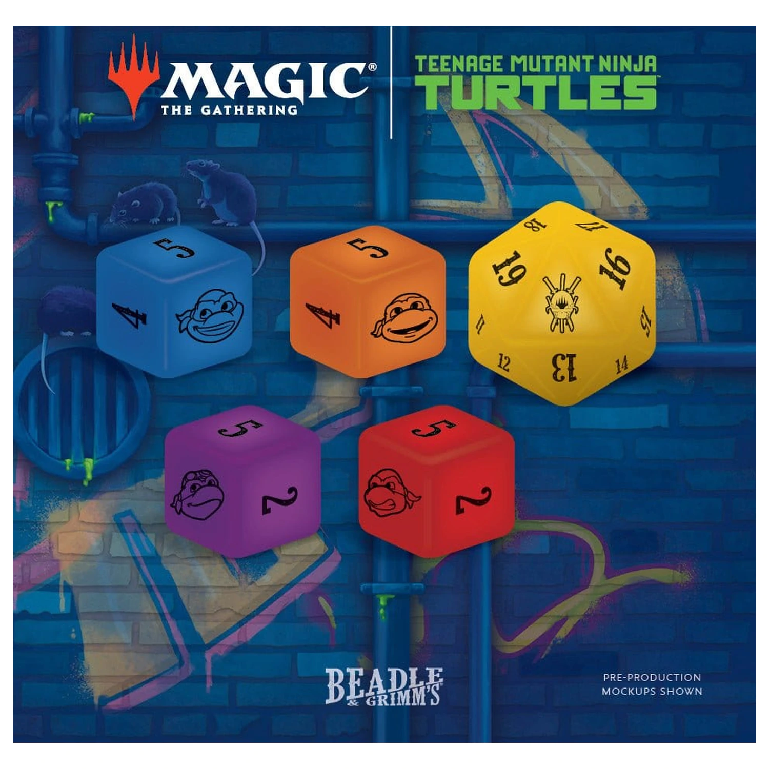 Magic the Gathering Kocke in Žetonski komplet Teenage Mutant Ninja Turtles *angleški* fotografija izdelka