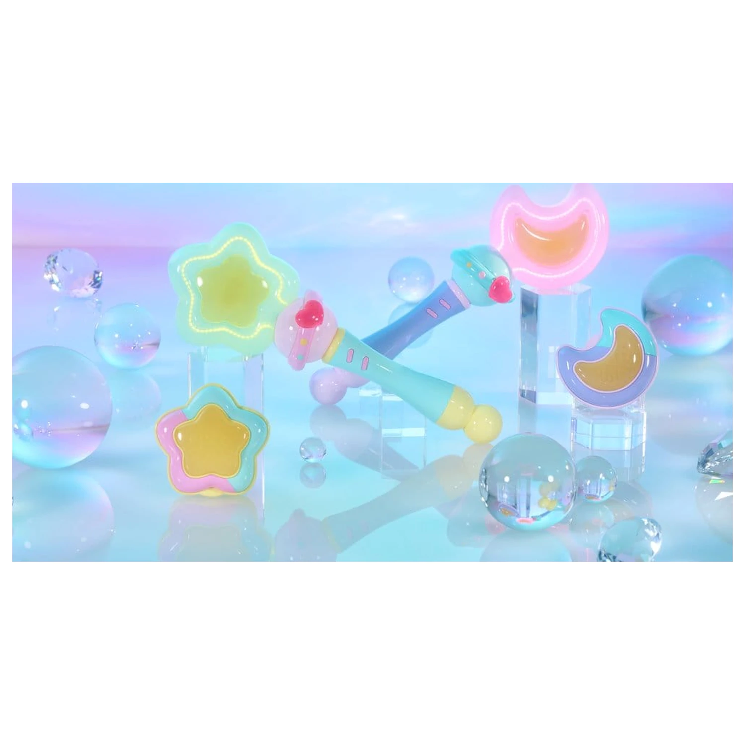 Magical Sisters Lulutto Lilly Proplica replika Moontoneoneon & GlassHeart DreamPact set 25 cm fotografija izdelka