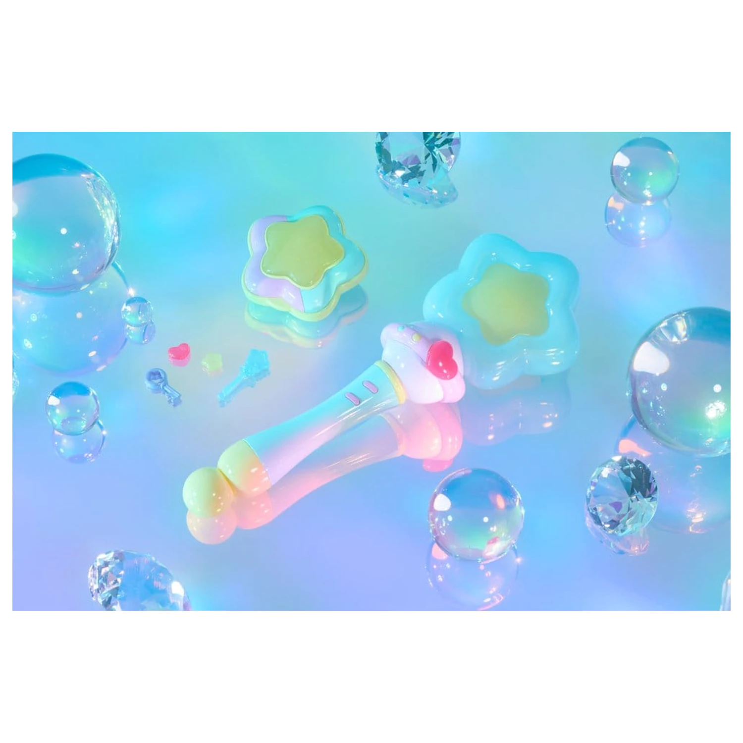Magical Sisters Lulutto Lilly Proplica replika Stattoneoneon in GlassHeart HopePact komplet 25 cm fotografija izdelka